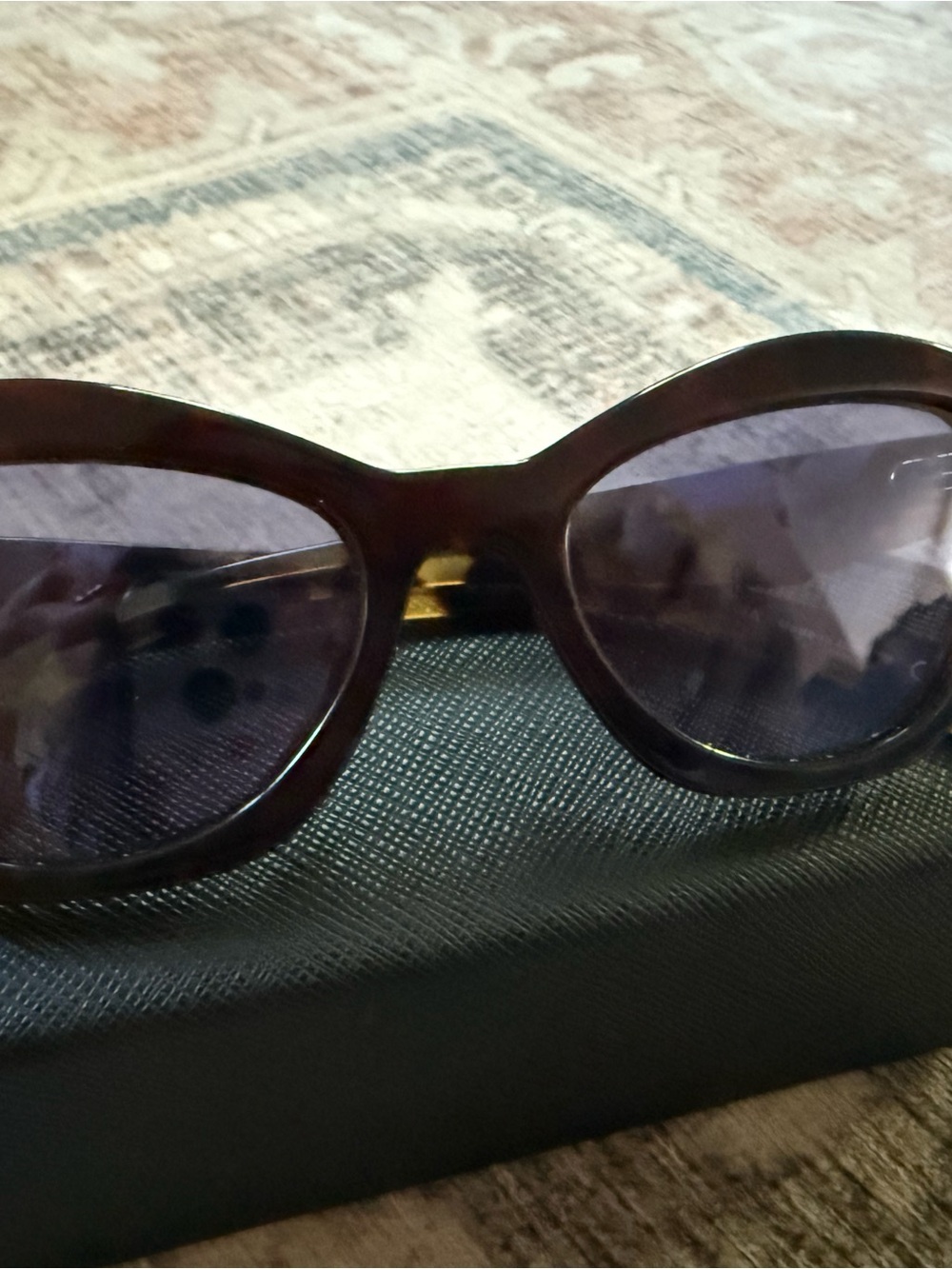 Prada Tortoiseshell Acetate Cateye Sunglasses - Picture 3 of 6